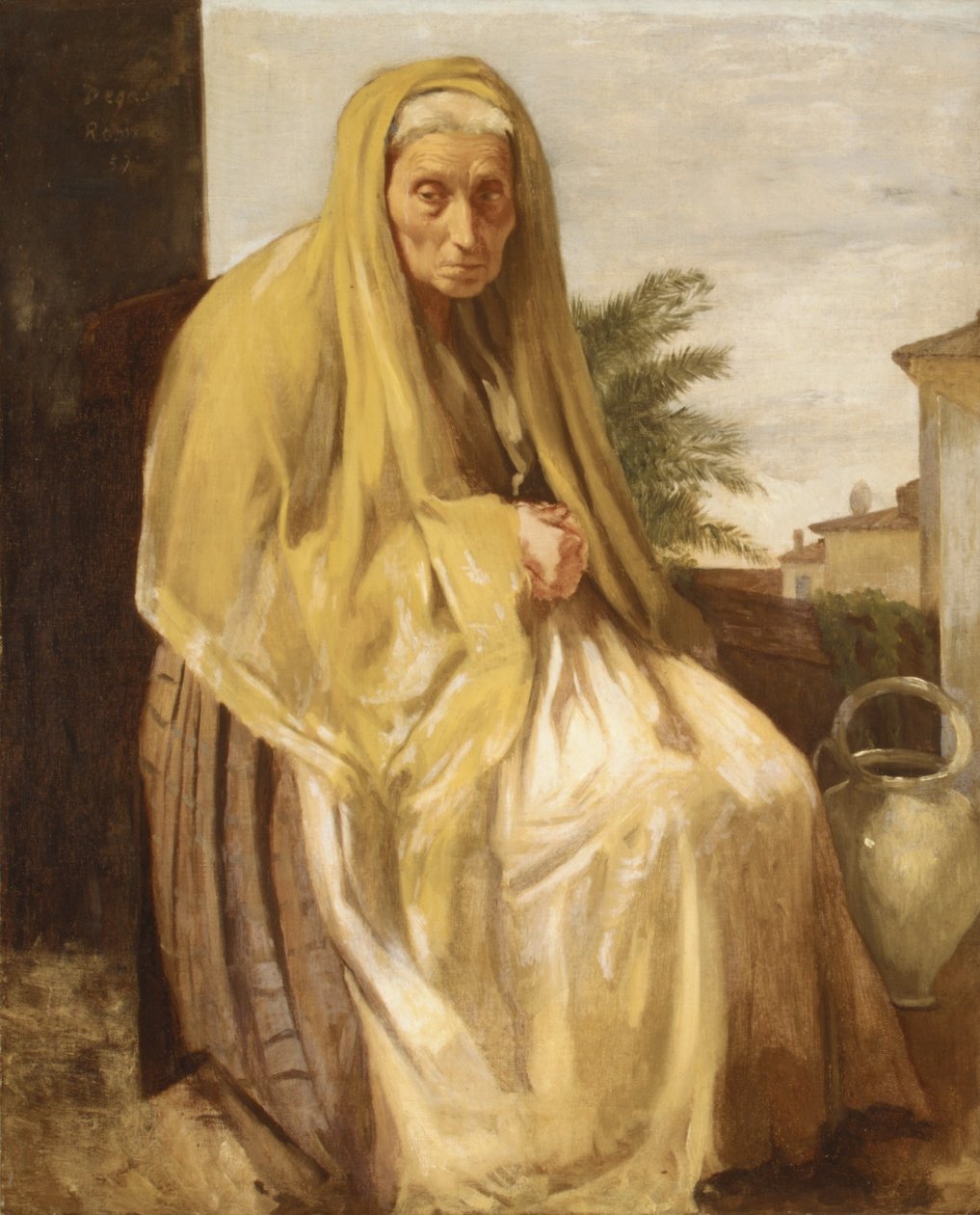 La vieille femme italienne Englanti: Vanha italialainen nainen tekijältä Edgar Degas