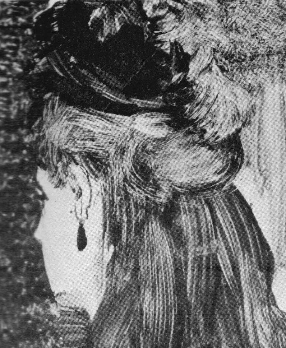 Profil perdu a la boucle doreillen tekijältä Edgar Degas