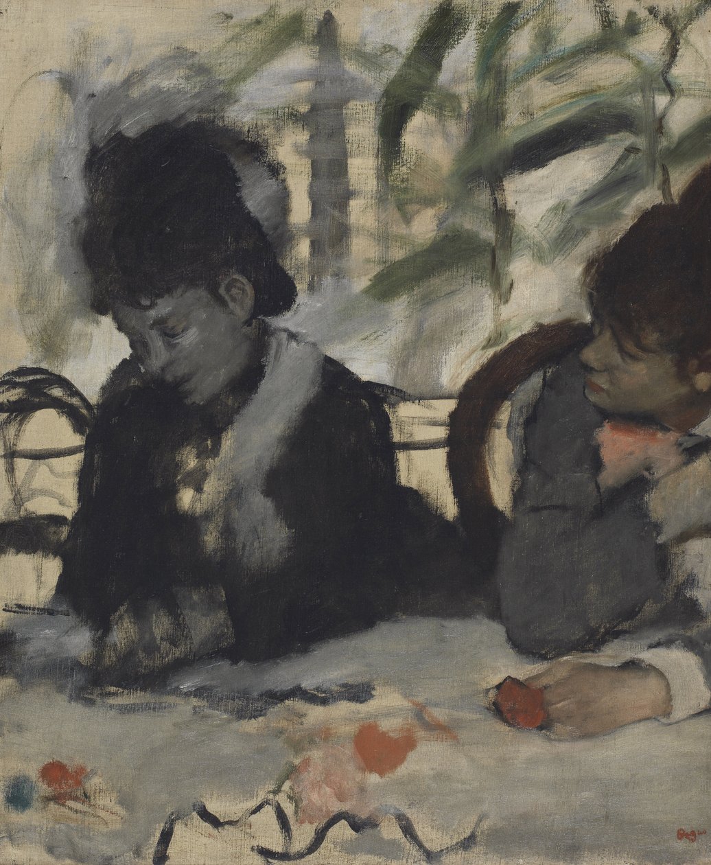 Kahvilassa, n. 1875-7 tekijältä Edgar Degas