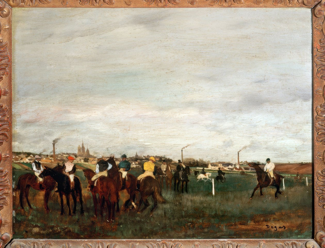 Auf dem Sattelplatz tekijältä Edgar Degas