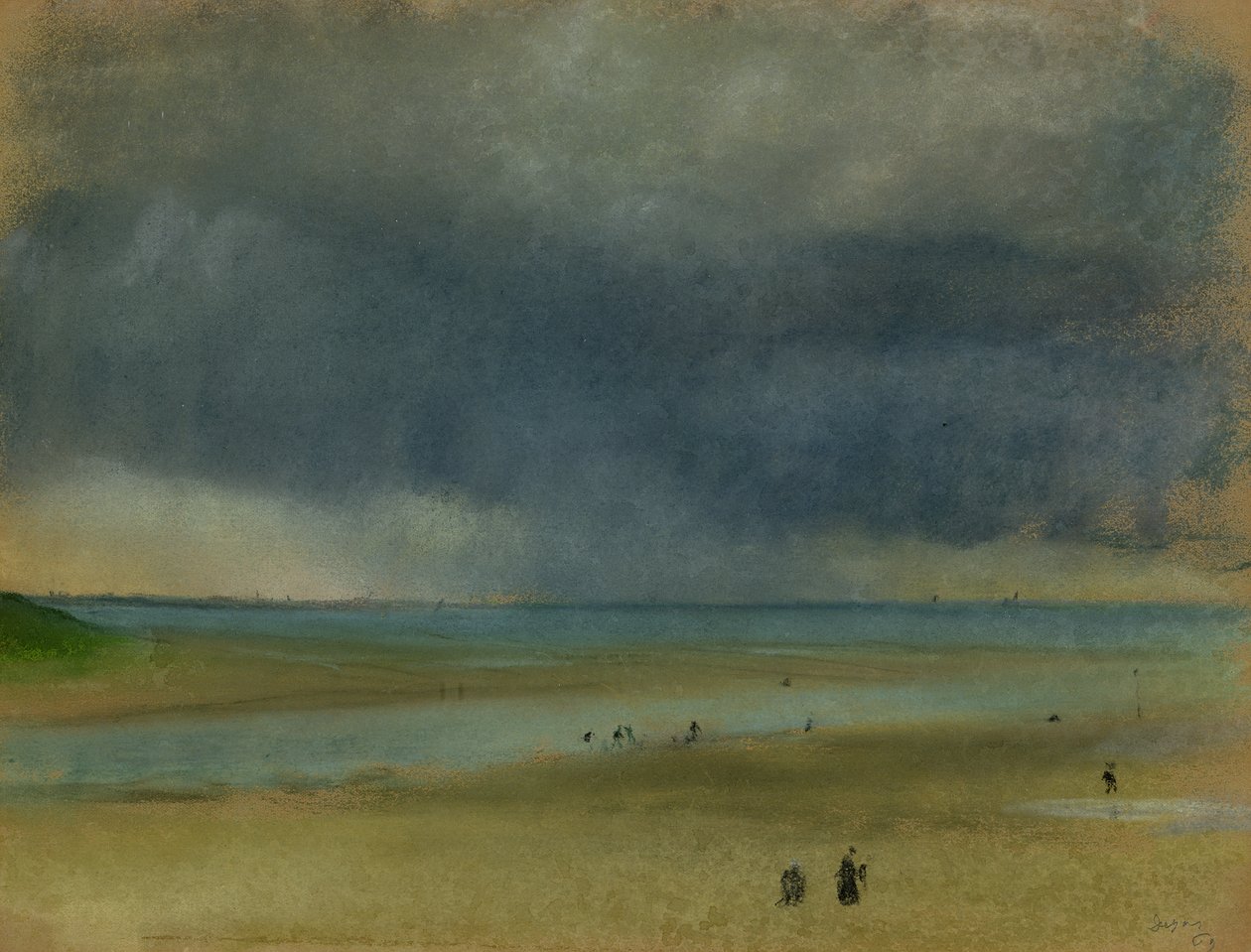 Meren rannalla, 1869 (pastelli) tekijältä Edgar Degas