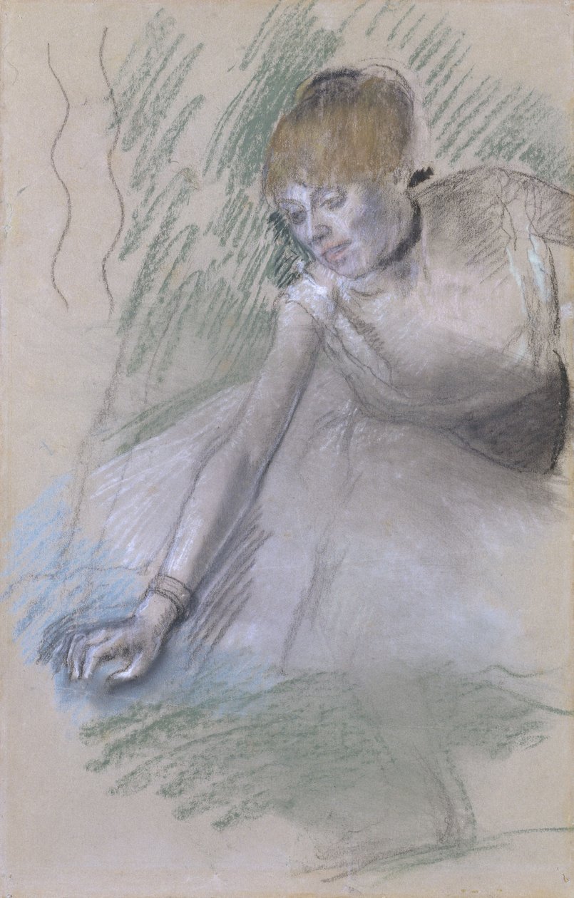 Tanssija, 1880-85 (pastelli paperille, makaa laudalle) tekijältä Edgar Degas