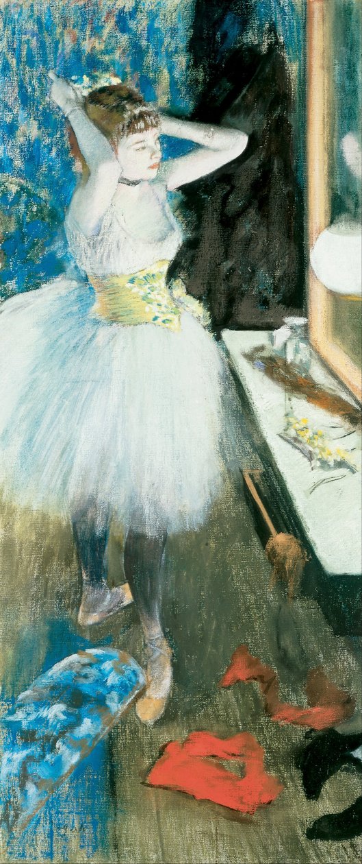 Tanssija pukuhuoneessaan tekijältä Edgar Degas