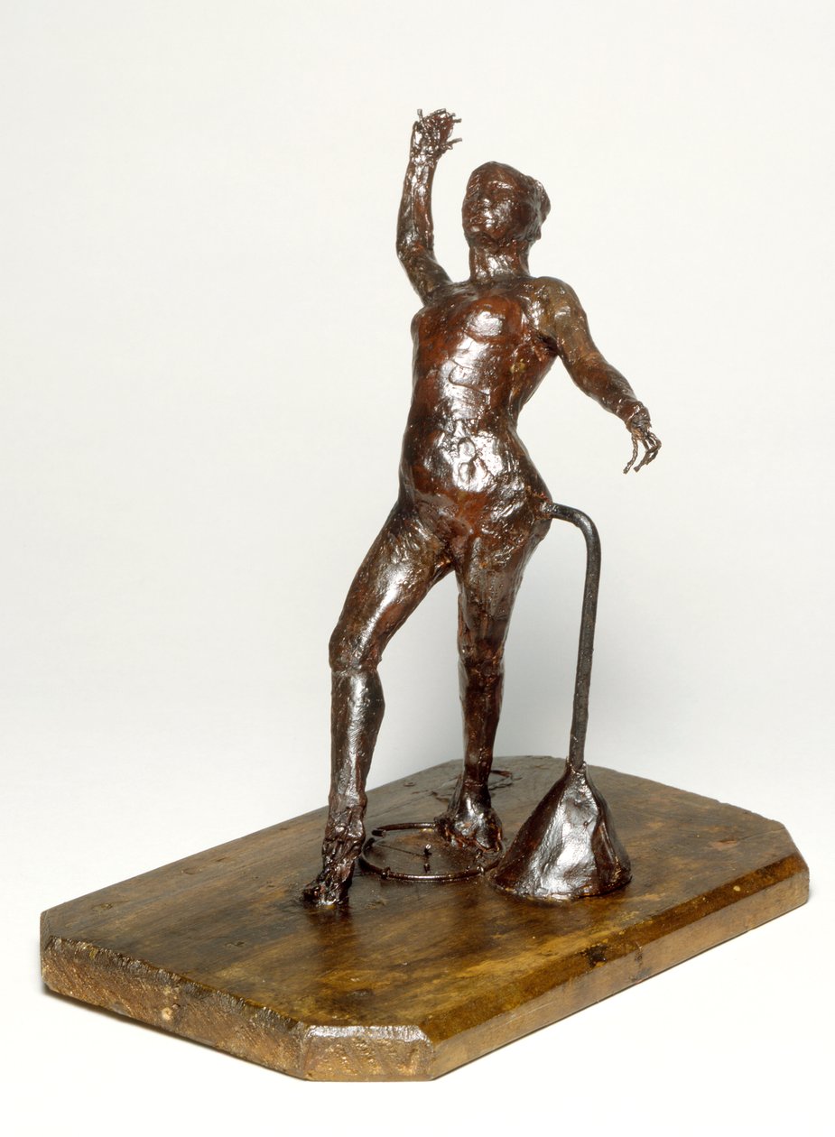 Tanssija tamburiinilla, n. 1895 (ruskea vaha) tekijältä Edgar Degas