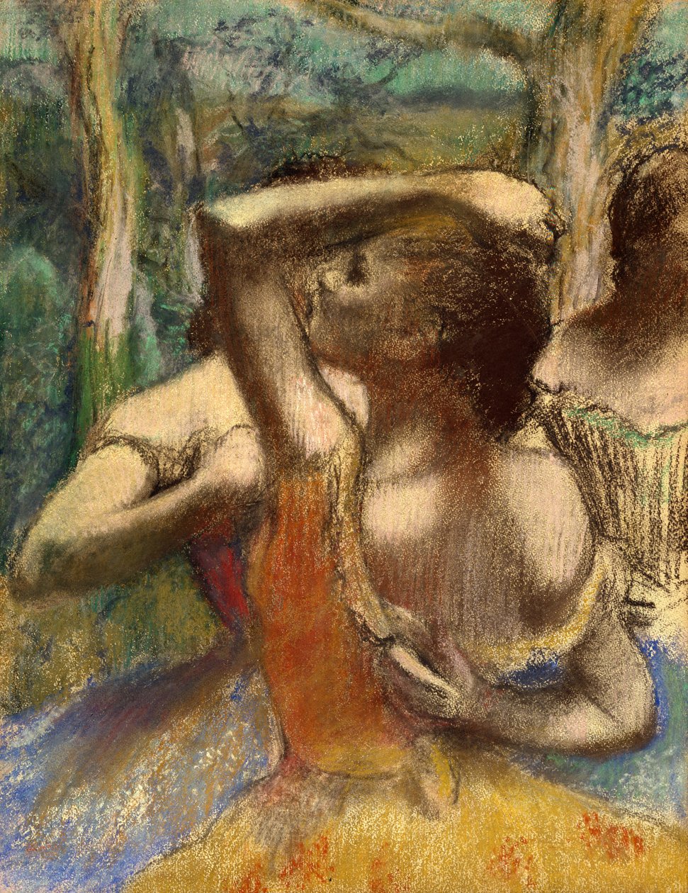 Tanssijat, n.1897 (pastelli ja hiili paperille). tekijältä Edgar Degas