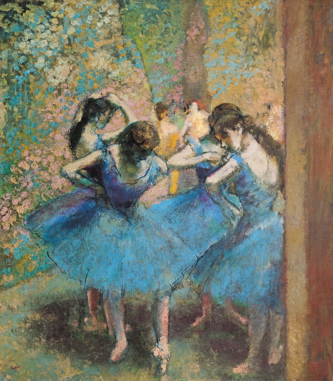 Tanssijat sinisessä, 1890 tekijältä Edgar Degas