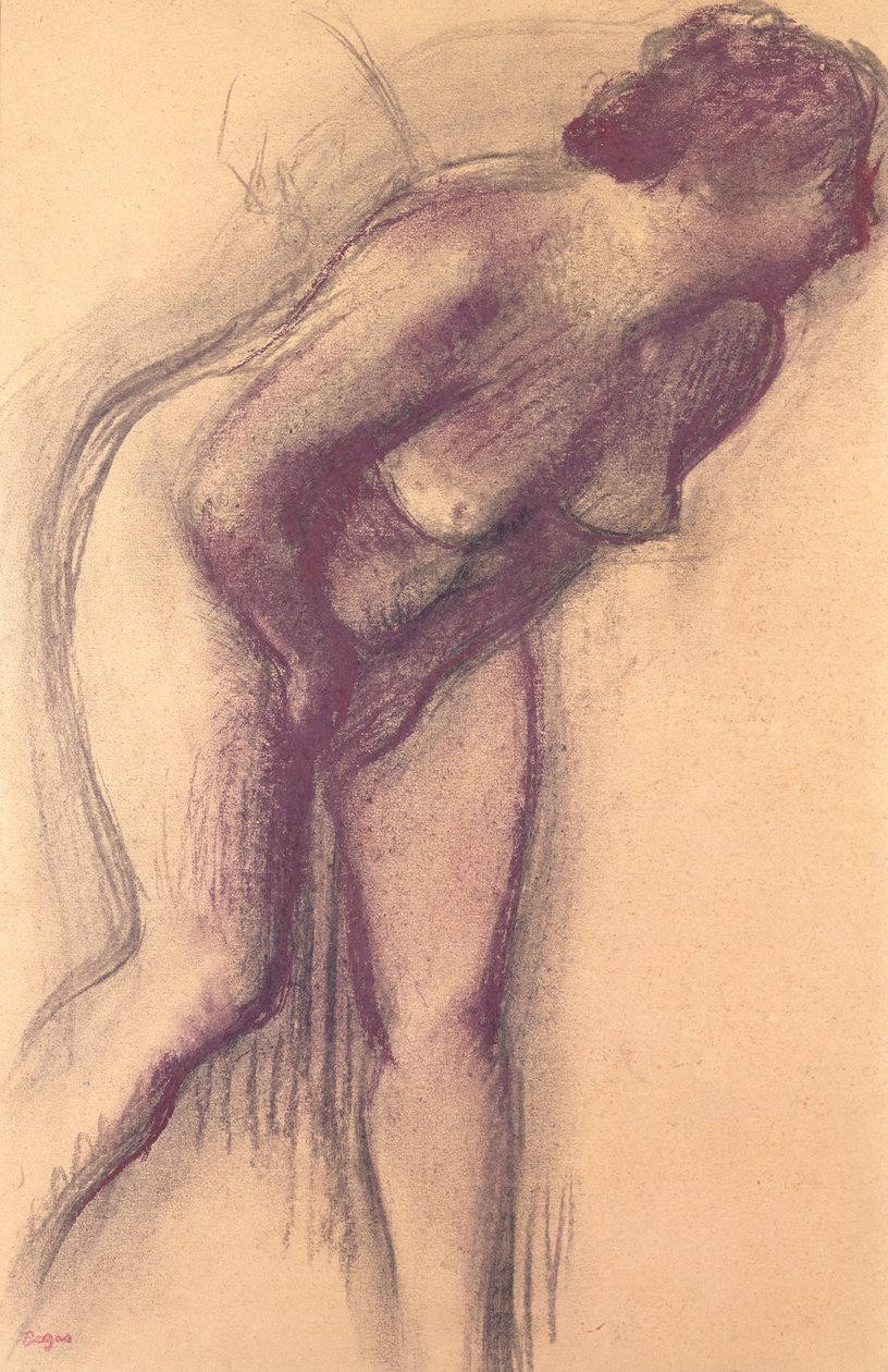 Nainen seisova alaston tekijältä Edgar Degas