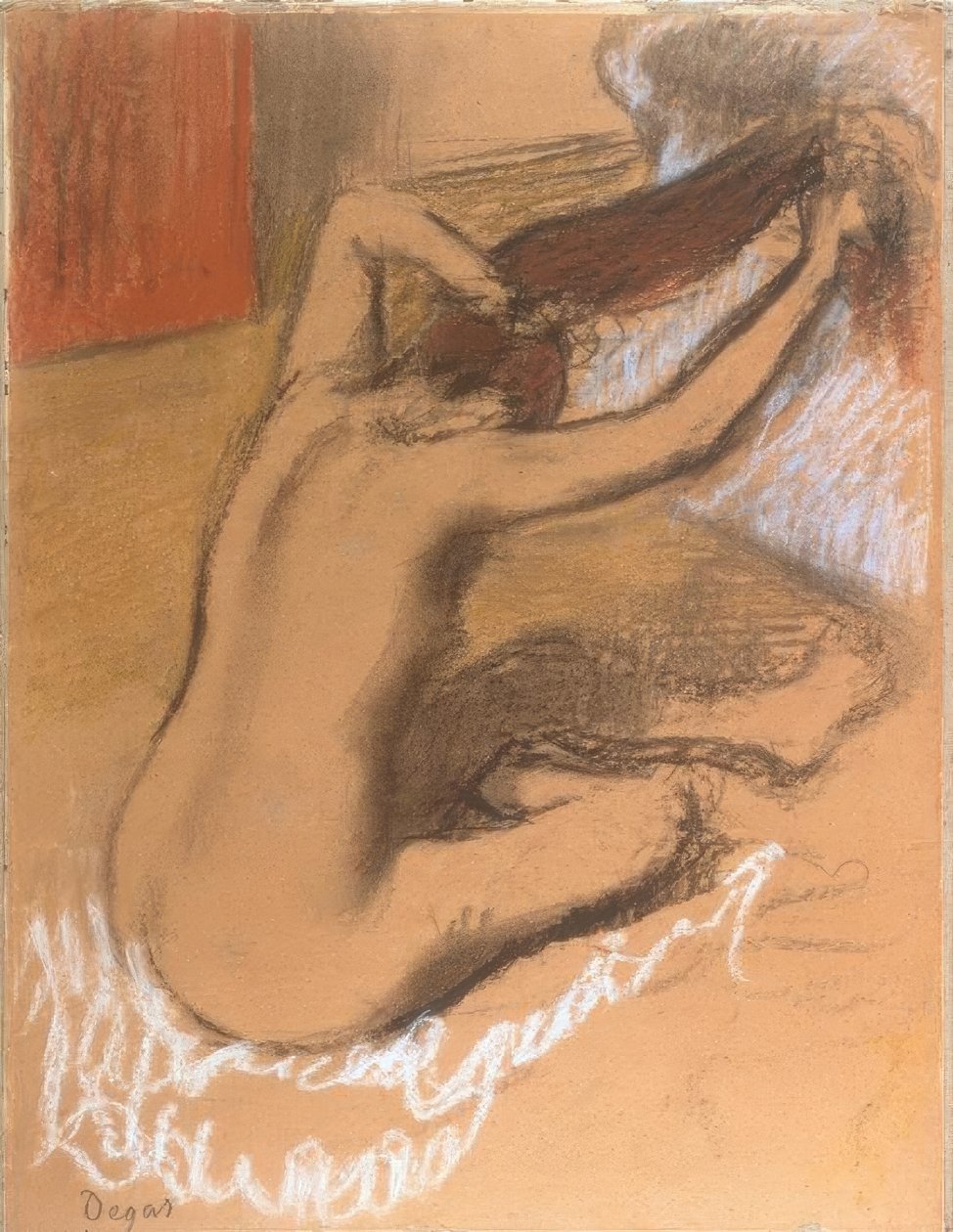 Femme se peignant tekijältä Edgar Degas