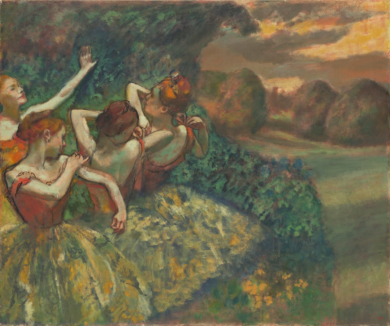 Neljä tanssijaa, n. 1899 tekijältä Edgar Degas