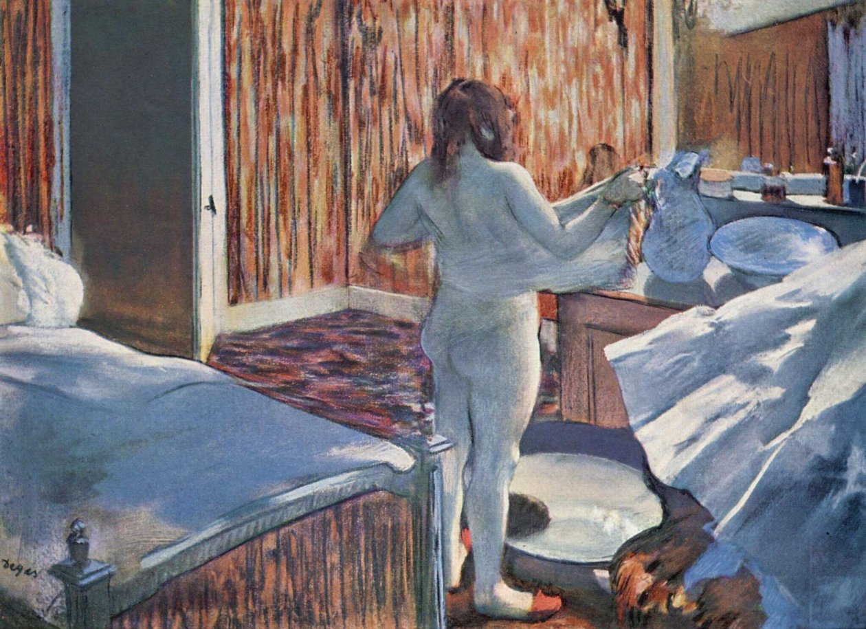 Frau bei der Toilette tekijältä Edgar Degas