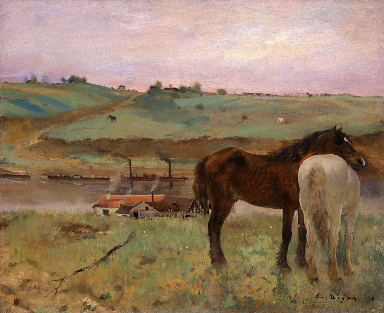 Hevoset niityllä tekijältä Edgar Degas