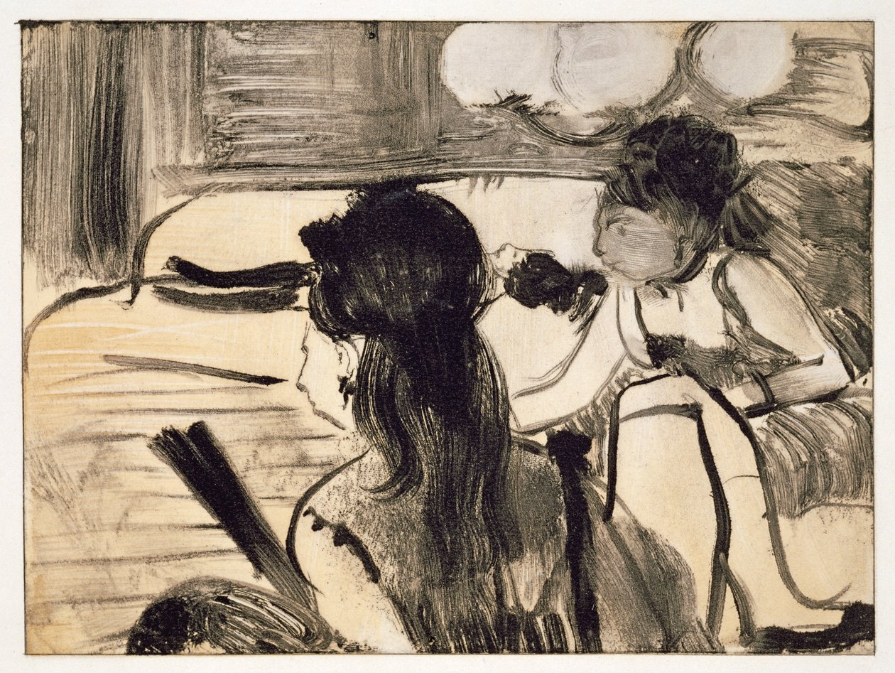 Kuvitus Guy de Maupassantin (1850-93) La Maison Tellieristä, kaivertanut Maurice Potin, 1933 tekijältä Edgar Degas