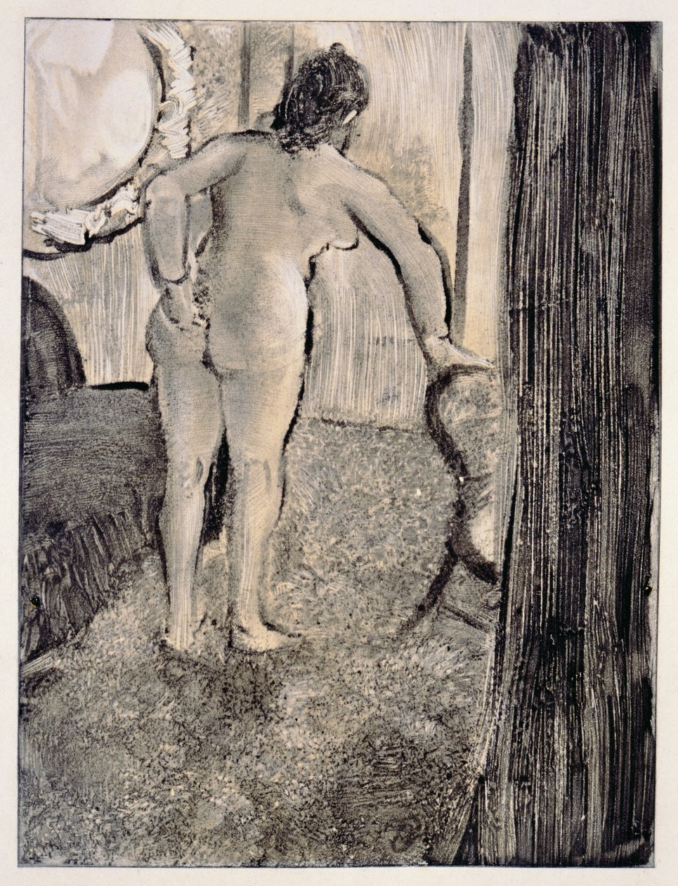 Kuvitus Guy de Maupassantin (1850-93) La Maison Tellieristä, kaivertanut Maurice Potin, 1933 tekijältä Edgar Degas