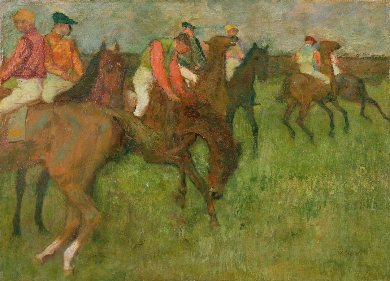 Jockeys, 1886-90 tekijältä Edgar Degas