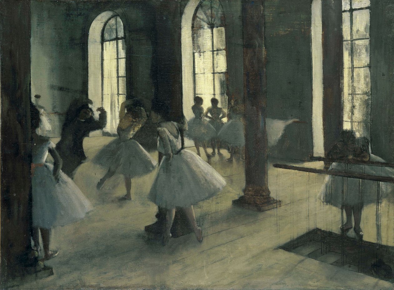 Harjoitus tanssin aulassa tekijältä Edgar Degas