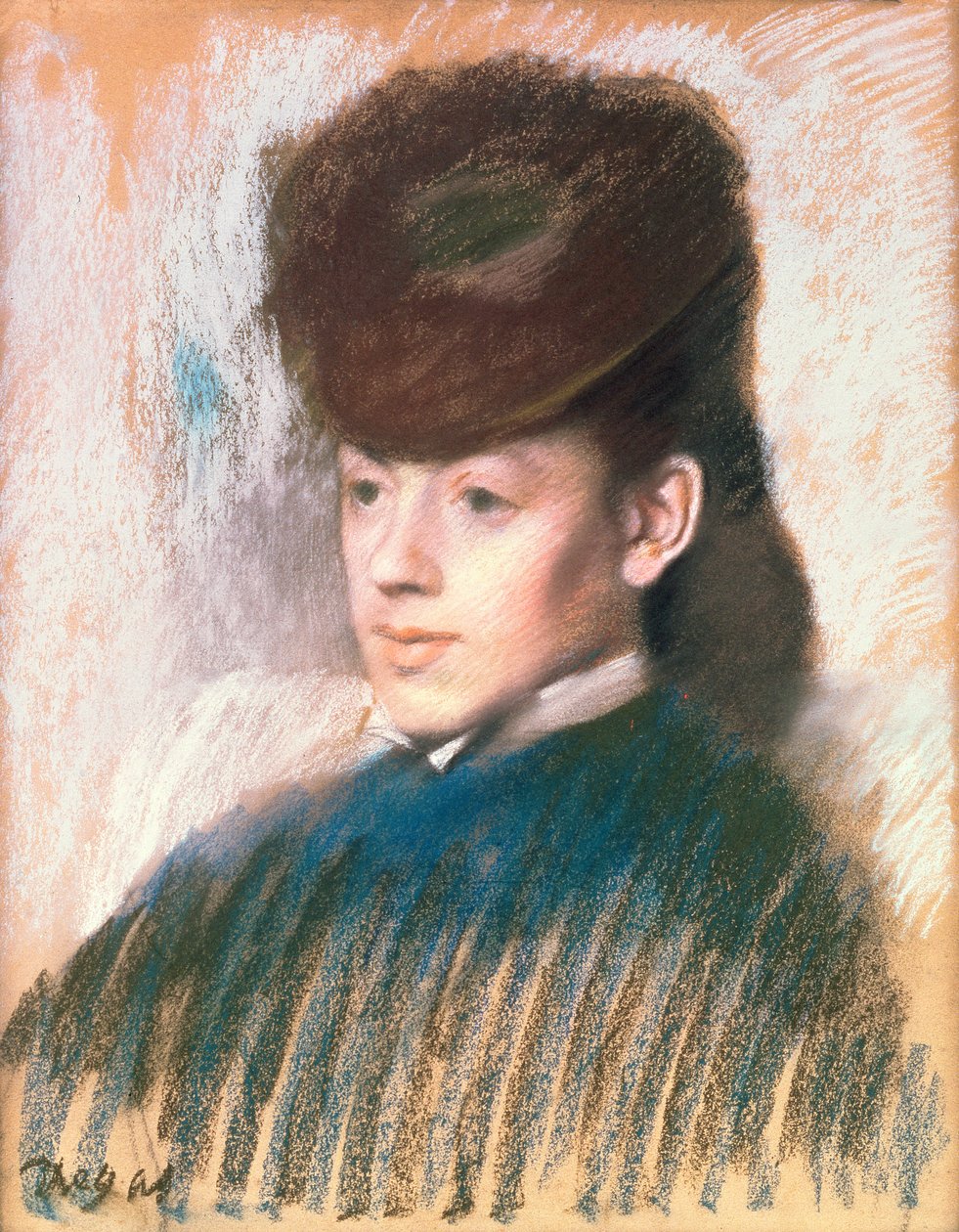 Mademoiselle Malo, n. 1875 (pastelli kiiltävälle paperille) tekijältä Edgar Degas