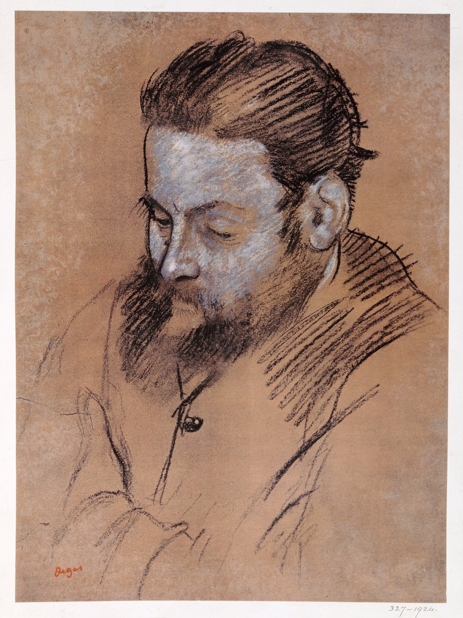 Diego Martellin muotokuva, 1879 (liitu paperille) tekijältä Edgar Degas