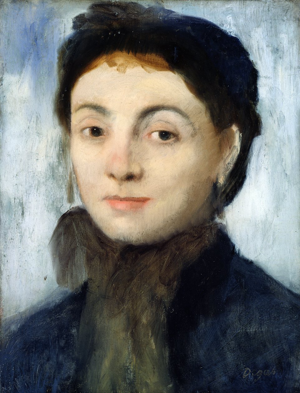 Josephine Gaujelinin muotokuva, 1867 (öljy mahonkilevylle) tekijältä Edgar Degas