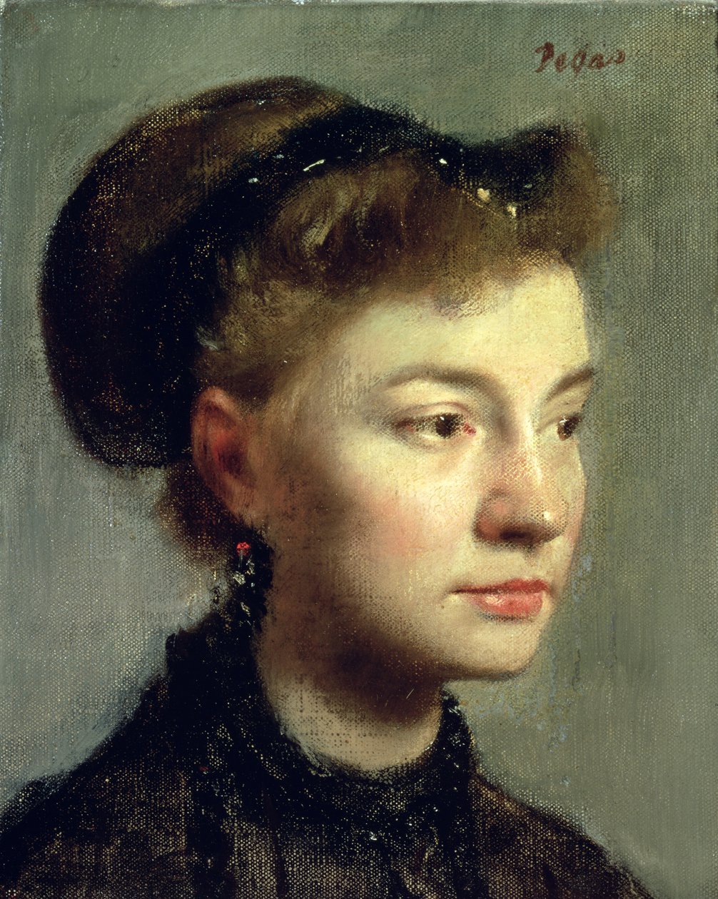 Nuoren naisen muotokuva, 1867 tekijältä Edgar Degas