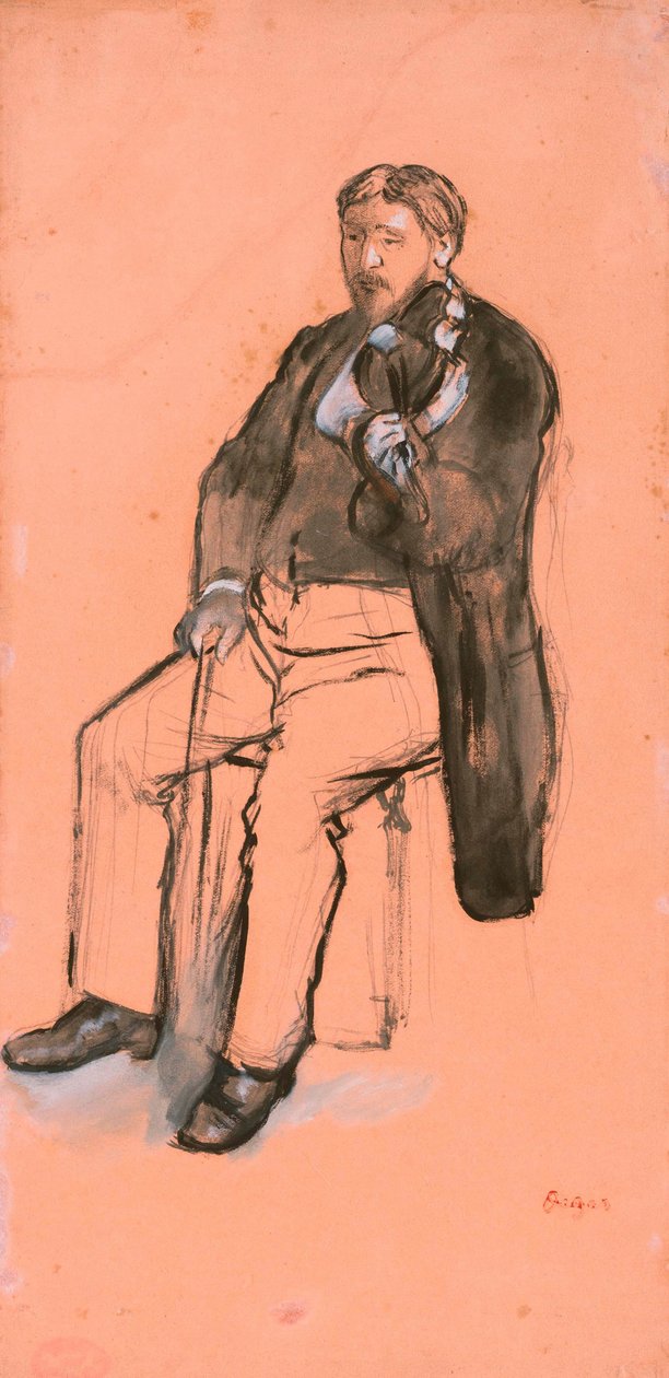 Istuva viulunsoittaja tekijältä Edgar Degas