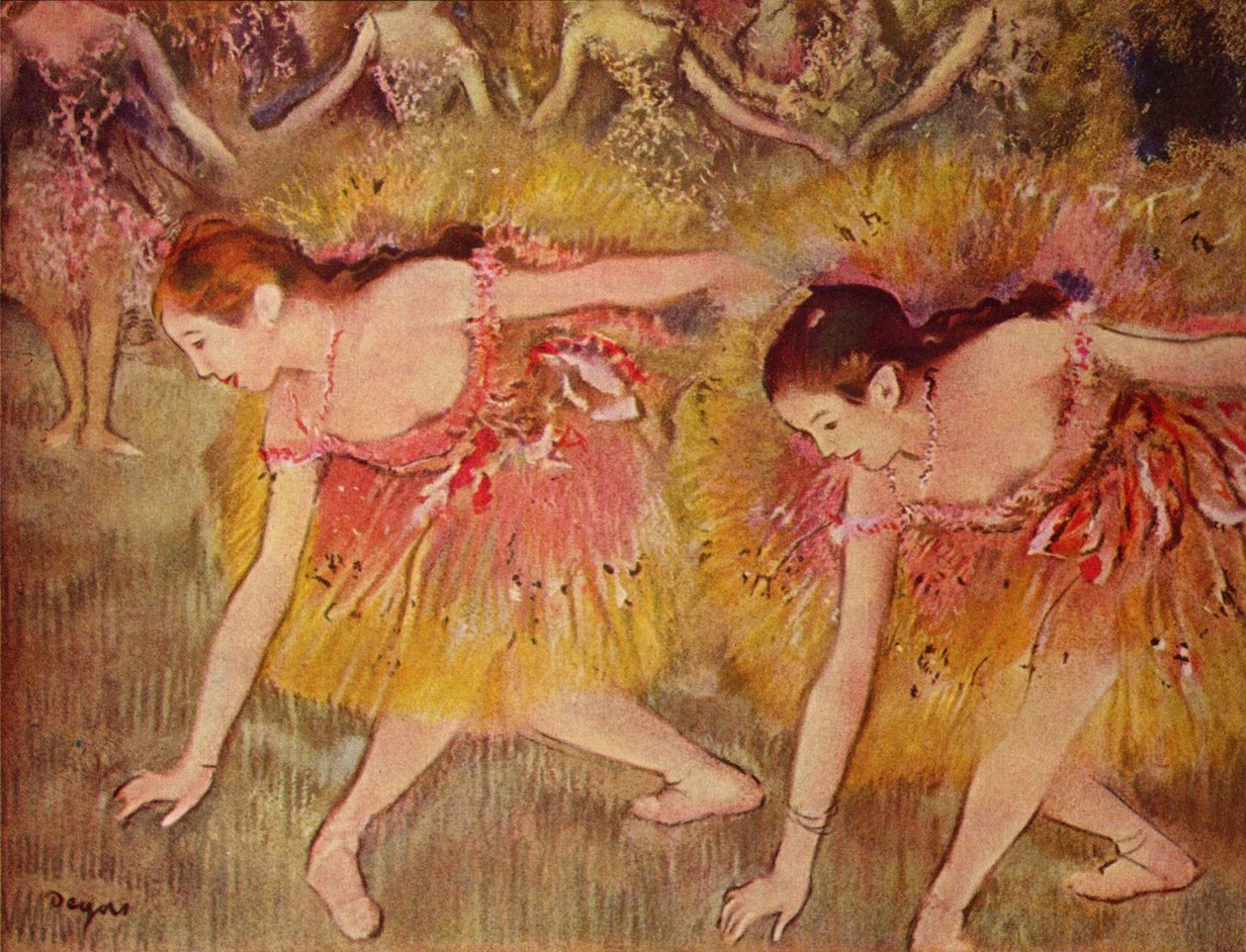Sich verbeugende Tänzerinnen tekijältä Edgar Degas