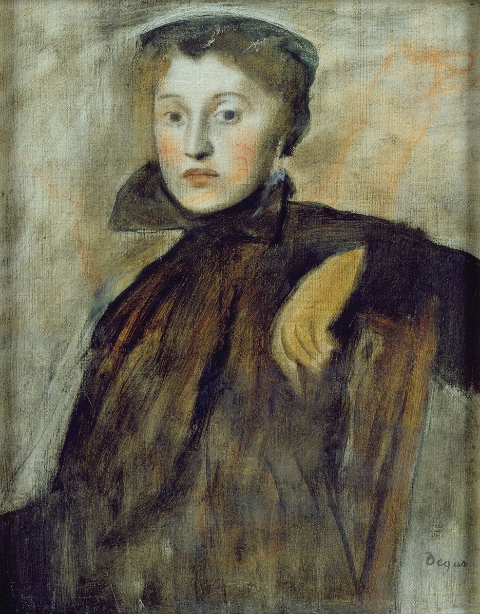 Study for a Portrait of a Lady, 1867 (katso myös kehystämätön versio numerosta 154492) tekijältä Edgar Degas