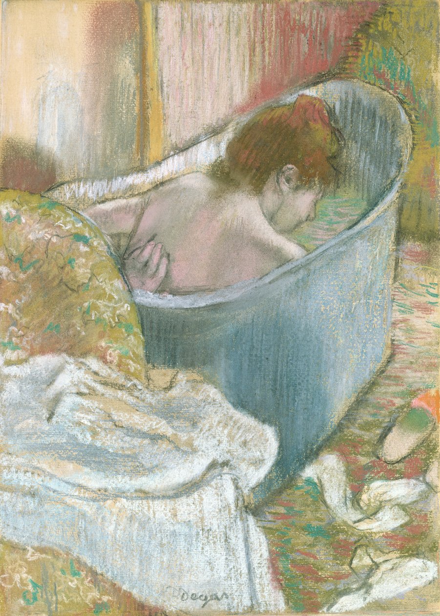 Kylpylä (pastelli) tekijältä Edgar Degas