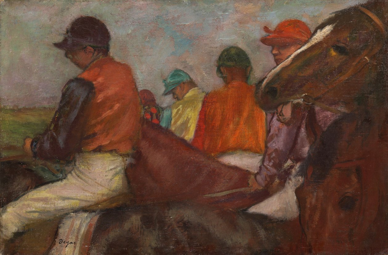 The Jockeys, n. 1882 tekijältä Edgar Degas