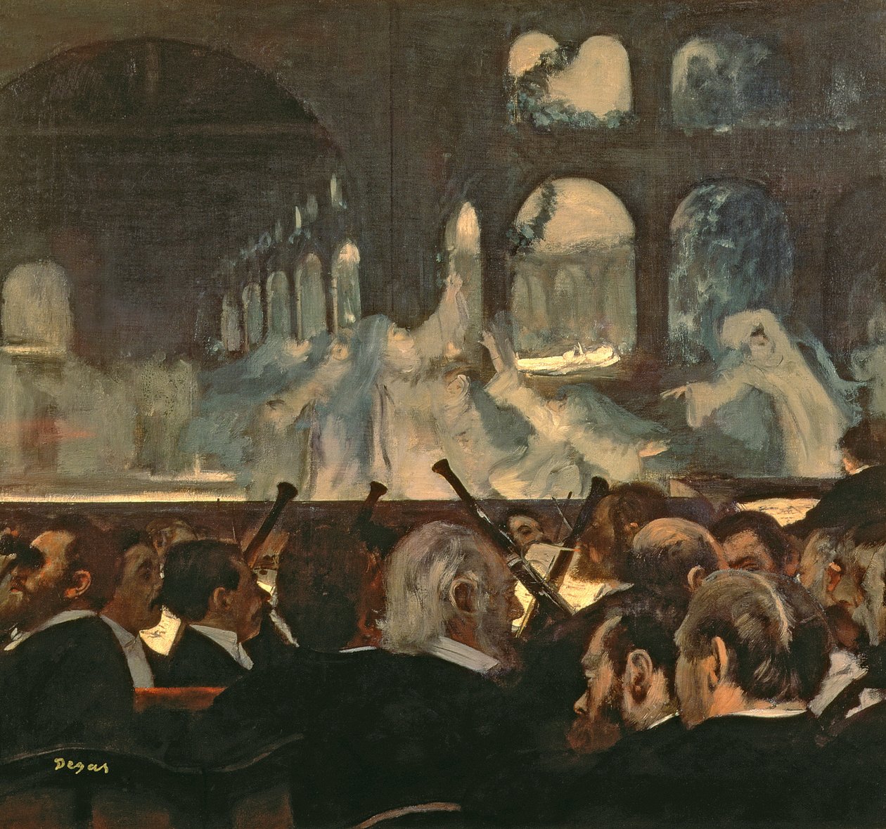 Balettikohtaus Meyerbeerin oopperasta "Robert le Diable", 1876 tekijältä Edgar Degas