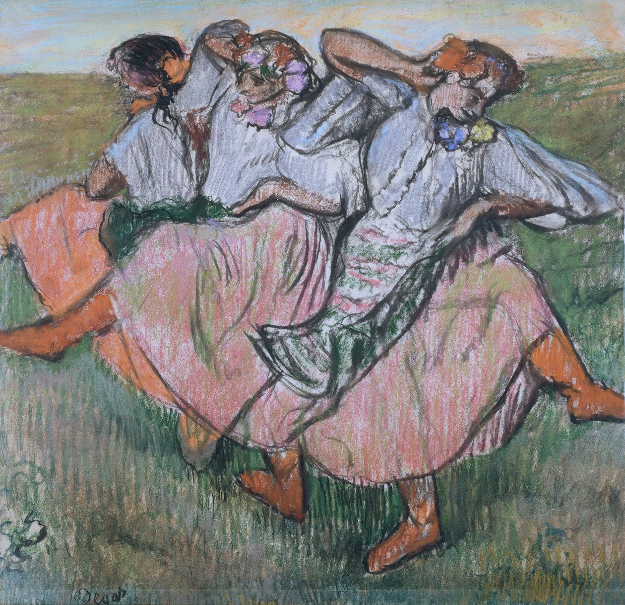 Kolme venäläistä tanssijaa tekijältä Edgar Degas