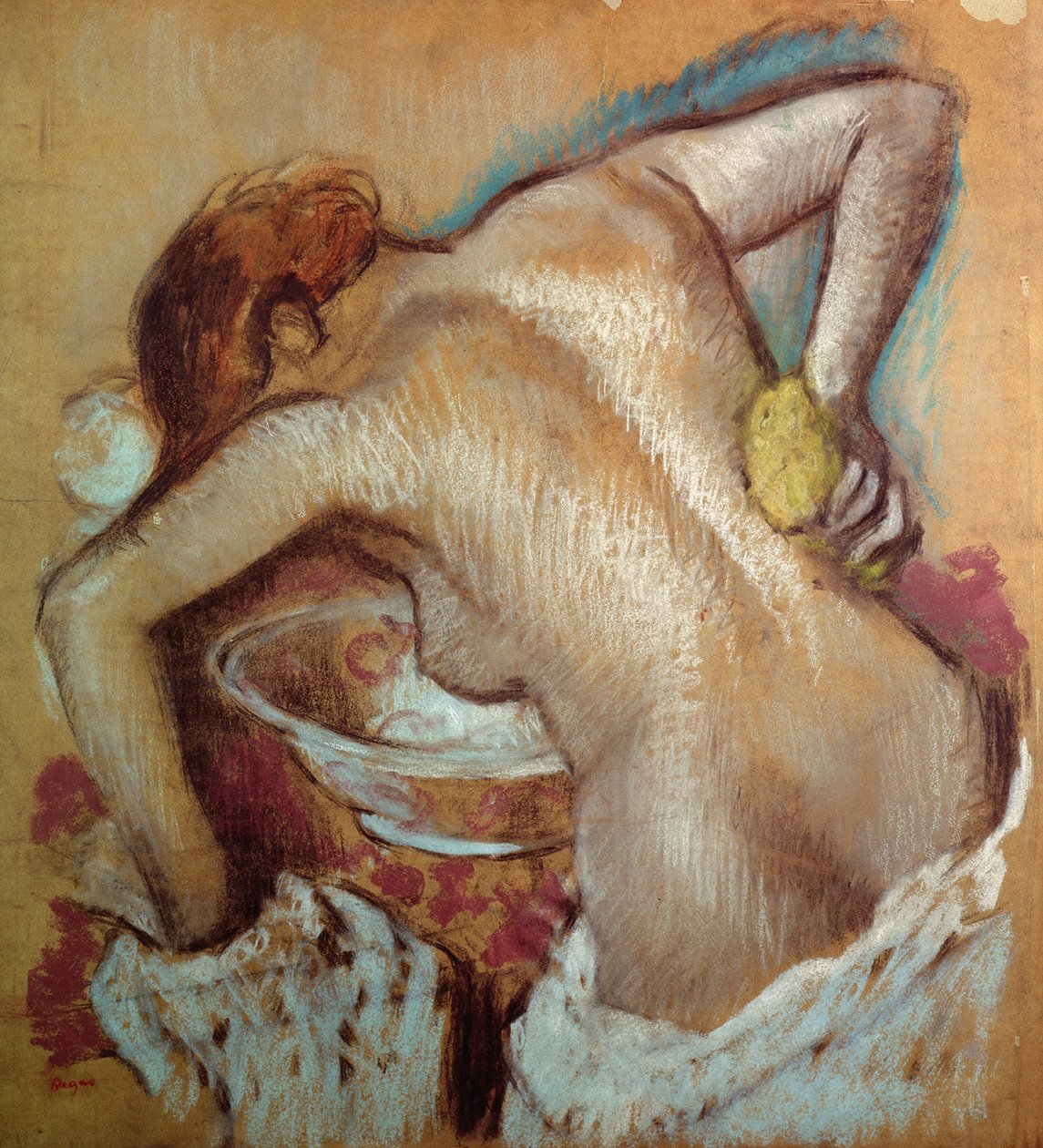 Nainen wc:ssä, n.1894 (pastelli) tekijältä Edgar Degas