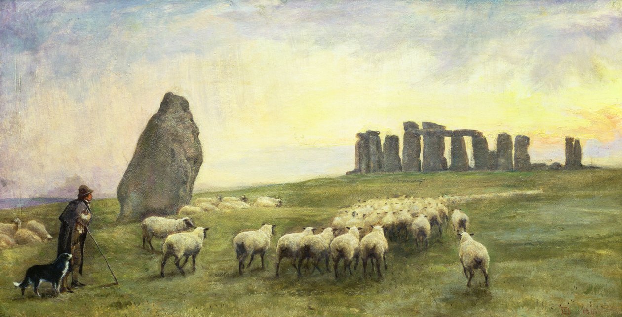 Paluu kotiin, Stonehenge, Wiltshire, 1891 tekijältä Edgar Barclay