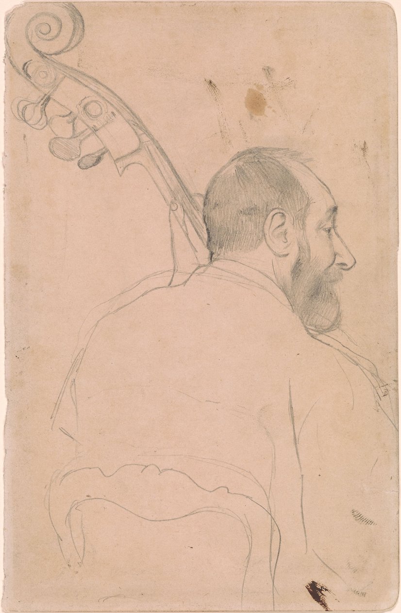 Achille Gouffe, kontrabasisti Pariisin oopperassa tekijältä Edgar Degas