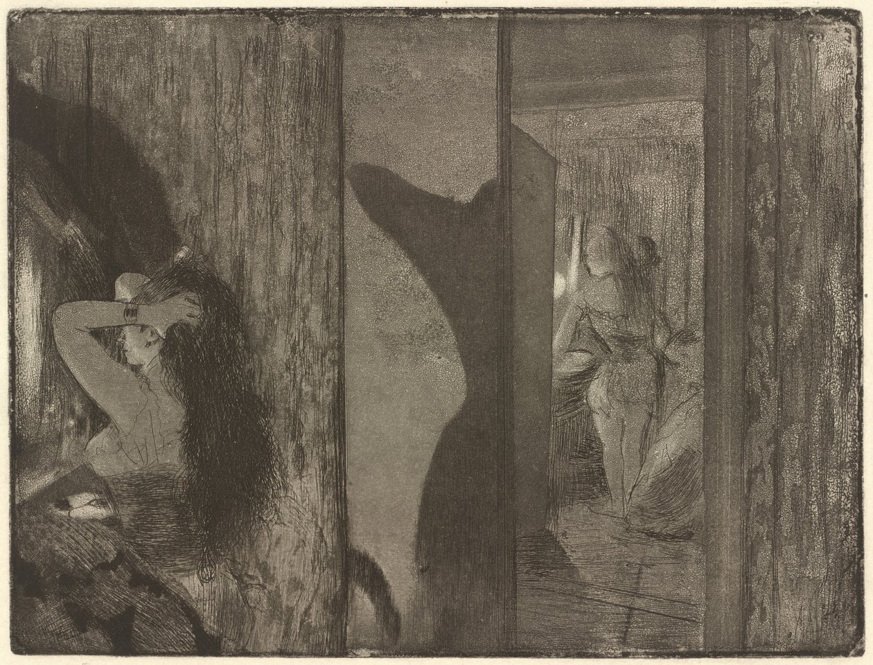 Näyttelijät pukuhuoneissaan, 18791880. tekijältä Edgar Degas