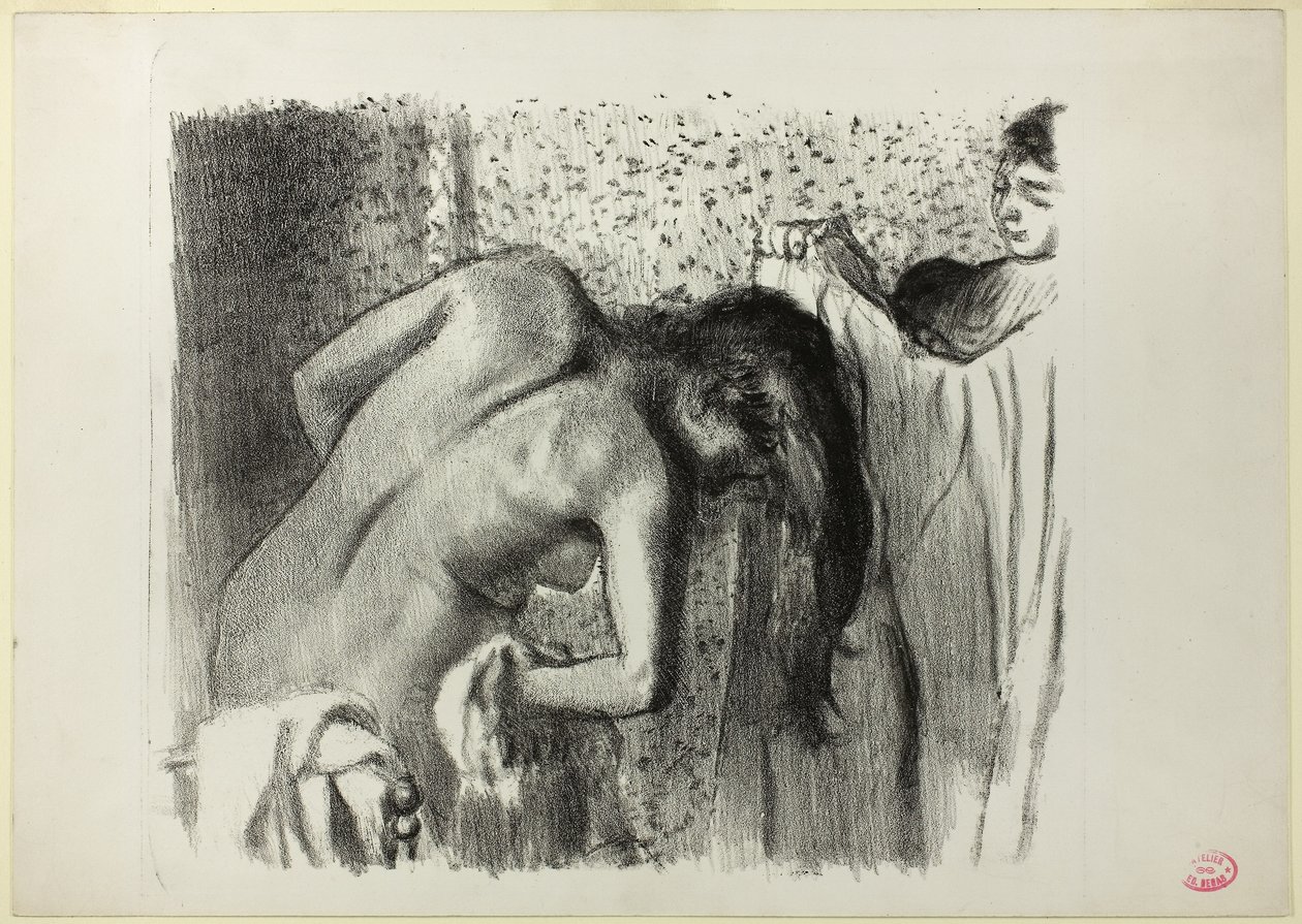 Kylvyn jälkeen (iso versio) tekijältä Edgar Degas