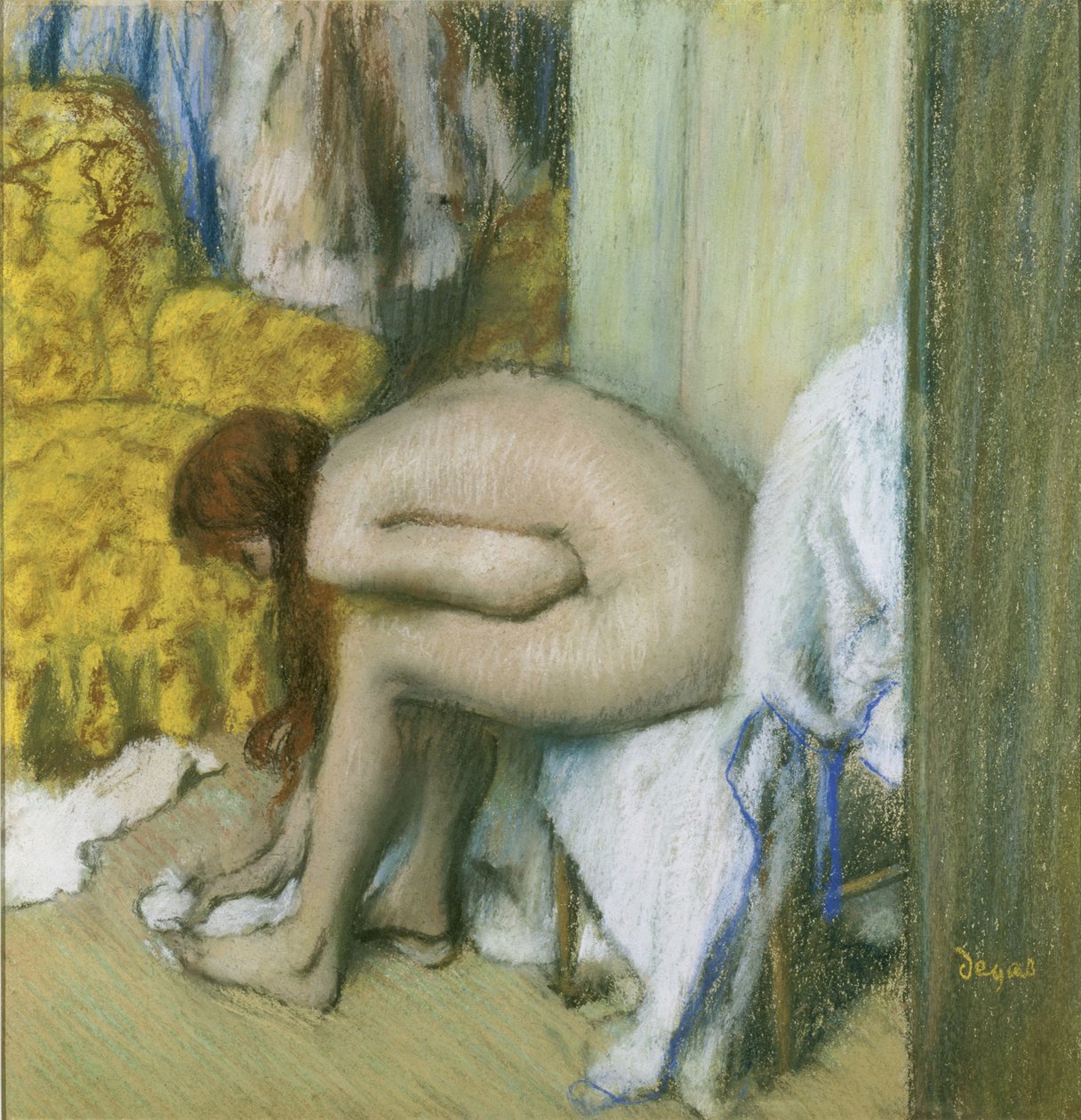 Kylvyn jälkeen tekijältä Edgar Degas