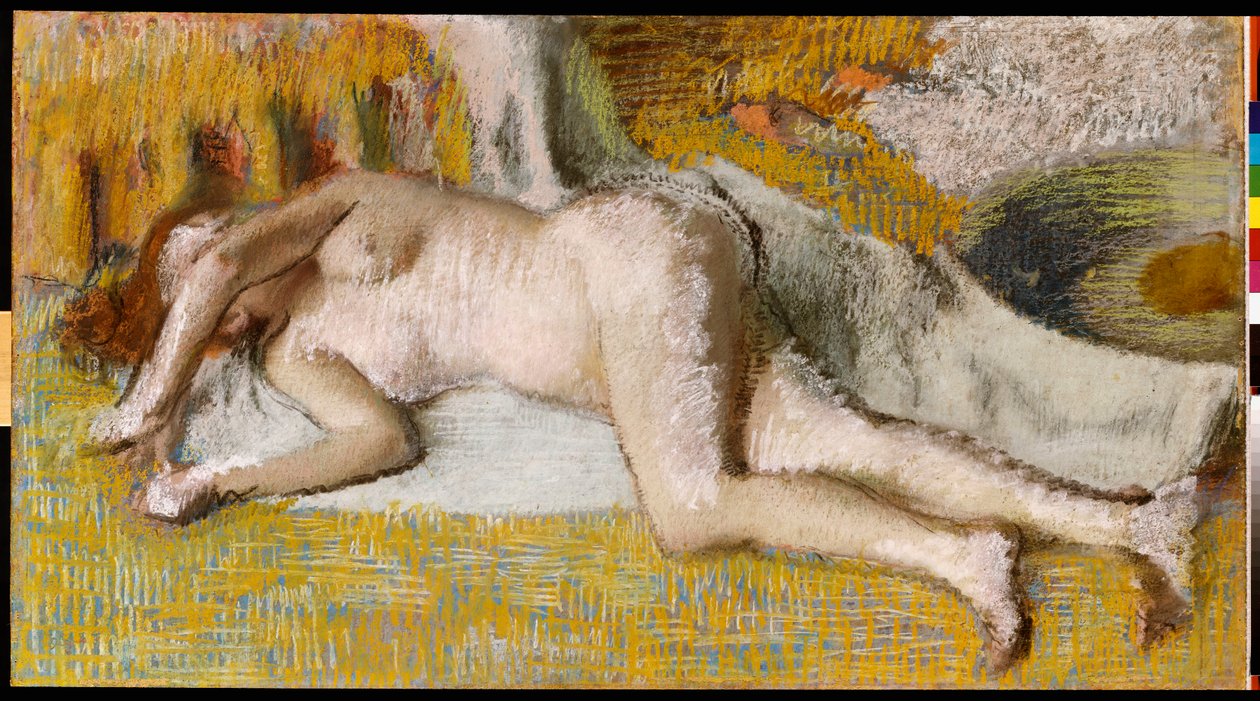 Kylvyn jälkeen, 1885 tekijältä Edgar Degas
