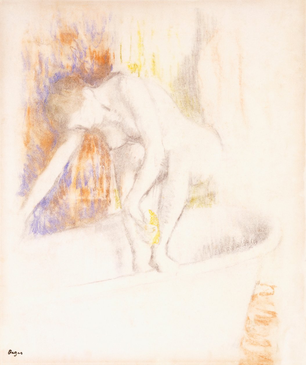 Kylvyn jälkeen 1890-1900 tekijältä Edgar Degas