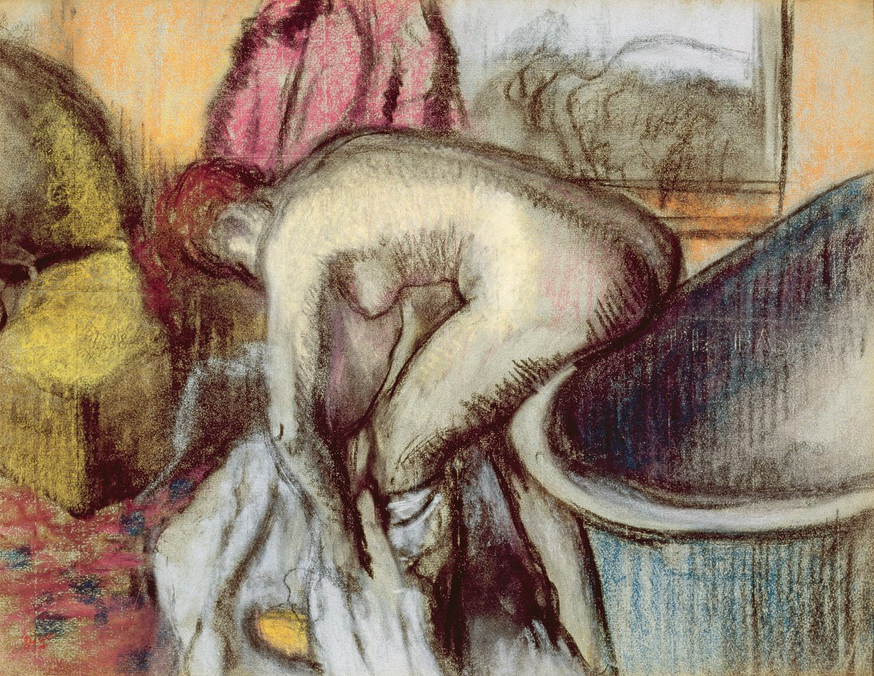 Kylvyn jälkeen, n. 1895 tekijältä Edgar Degas