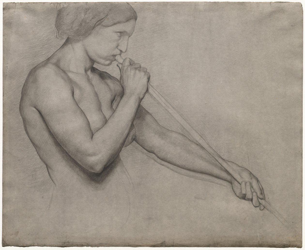 Enkeli puhaltaa trumpettia tekijältä Edgar Degas