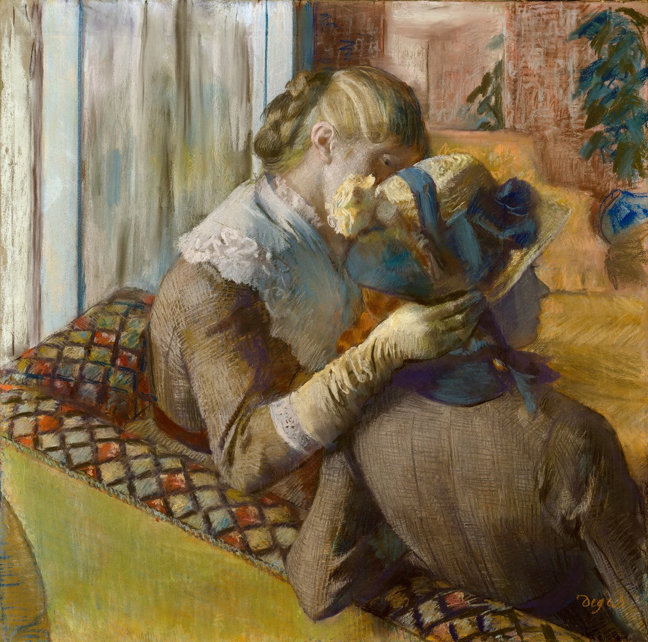Millinersissä, 1881. tekijältä Edgar Degas