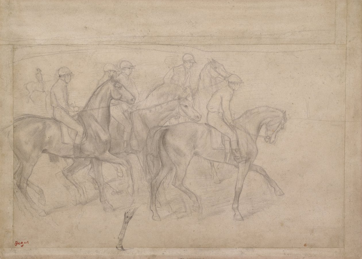 Kilpailuissa, n. 1860-62 tekijältä Edgar Degas