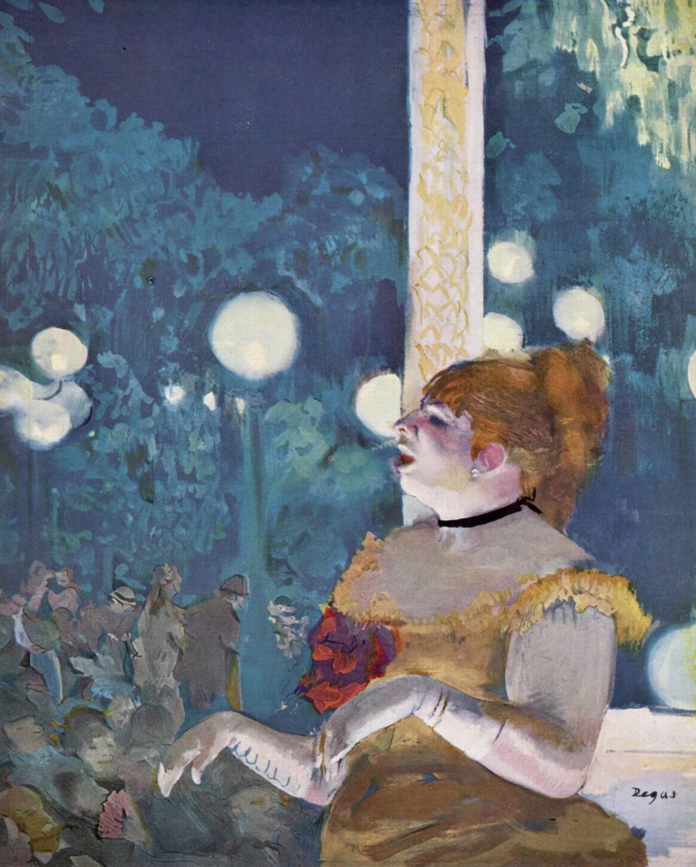 Café-konsertissa: La Chanson du chien (La Chanson du chien) tekijältä Edgar Degas