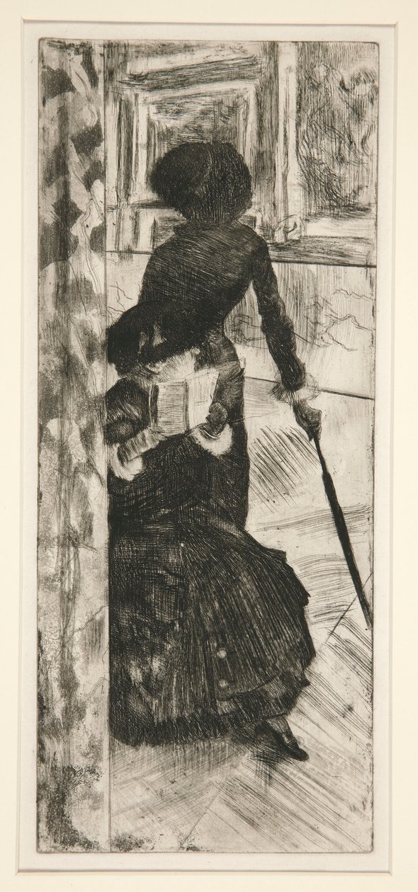 Louvressa: maalaus (Mary Cassatt) tekijältä Edgar Degas