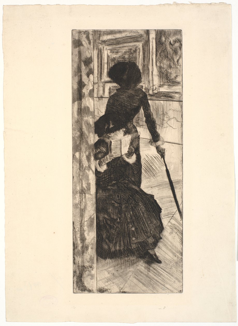 Louvressa: maalaus (Mary Cassatt) tekijältä Edgar Degas