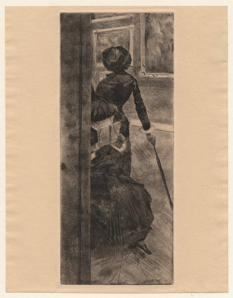 Louvressa, Maalaus, Mary Cassatt tekijältä Edgar Degas