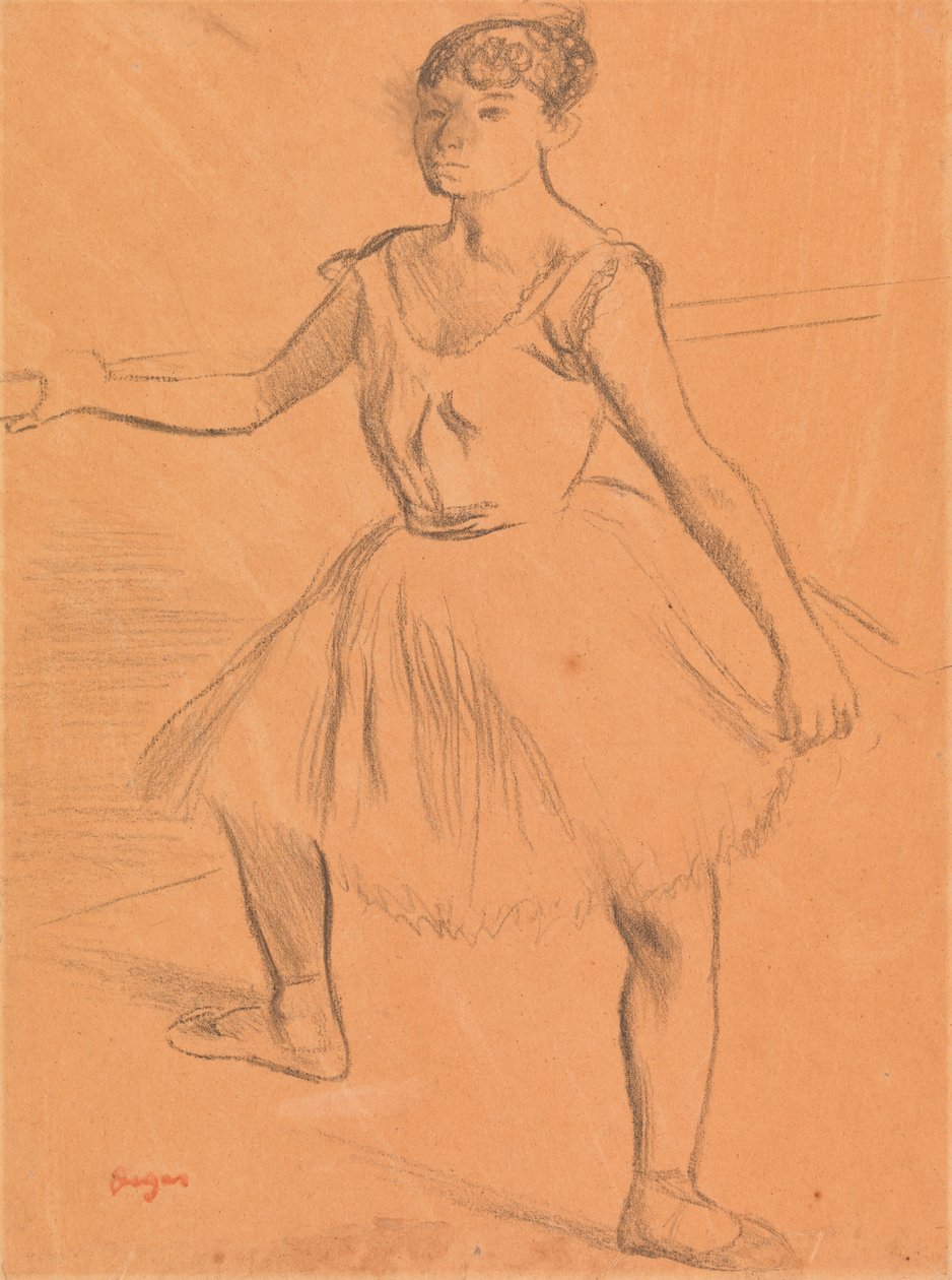Balerina seisoo baarissa tekijältä Edgar Degas