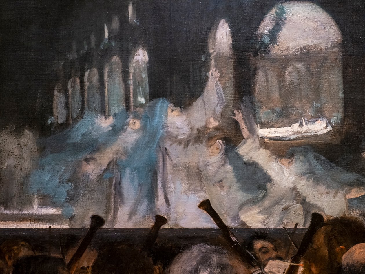 Baletti Robert the Devil (yksityiskohta). 1876. Öljy kankaalle. tekijältä Edgar Degas
