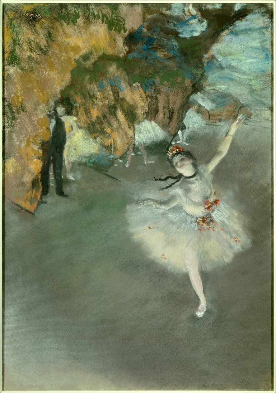 Baletti tai Tähti tai tanssija lavalla tekijältä Edgar Degas