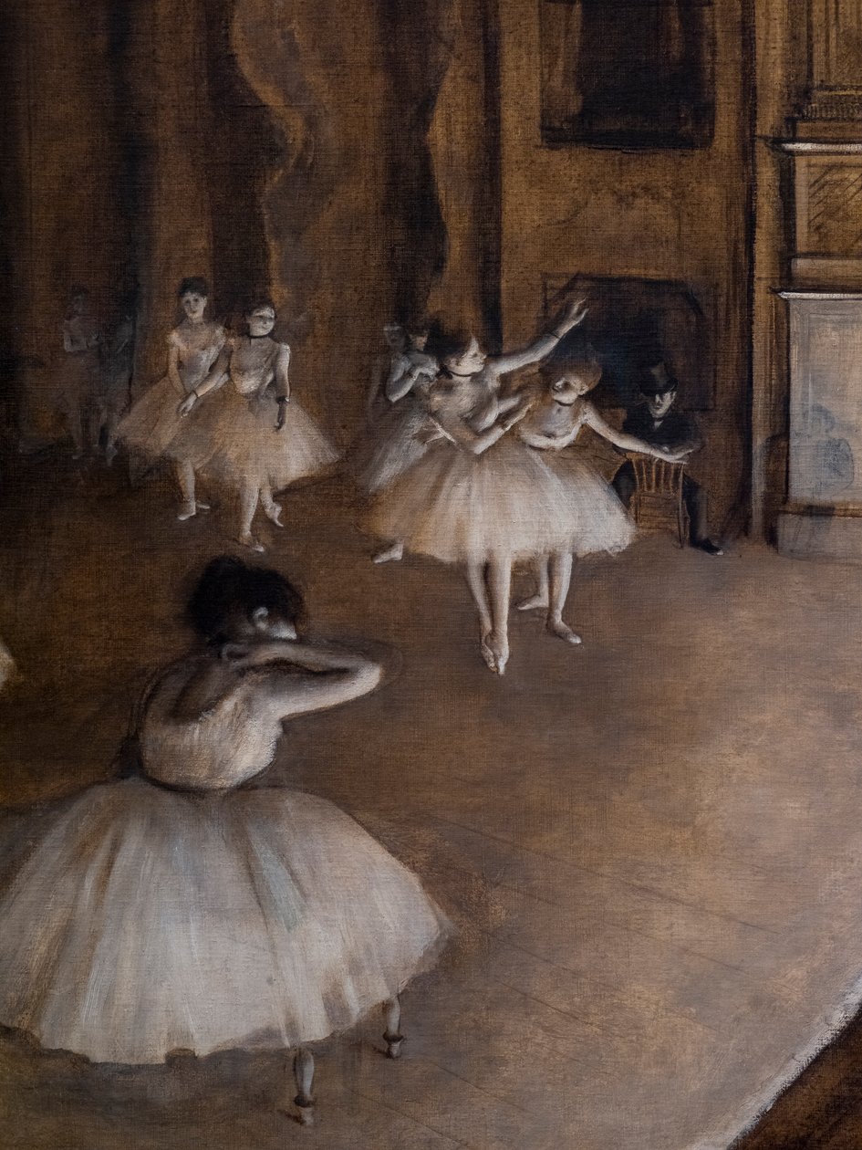 Balettitoisto kohtauksessa (yksityiskohta). 1874. Öljy kankaalle. tekijältä Edgar Degas